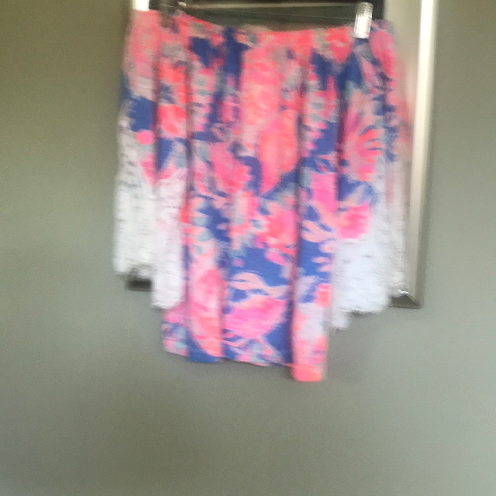 Multicolored off the shoulder summer top